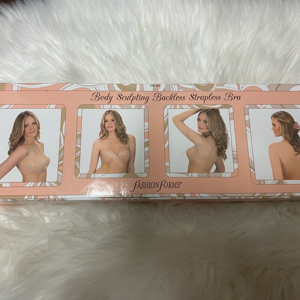 Fashion form silicone bra, strapless. Cup D.